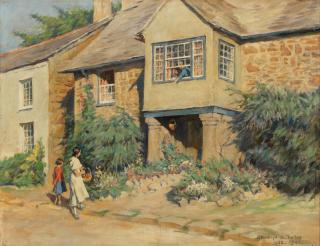 Stanhope Alexander Forbes, RA - Sir Walter Raleigh\'s House at Mitchell, Cornwall