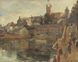 Stanhope Alexander Forbes, RA - The Inner Harbour - Abbey slip, Penzance