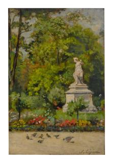 Stanislas Lépine - Au Jardin Du Luxembourg And Les Quais De Seine À Paris - Étude: A Double-Sided Work