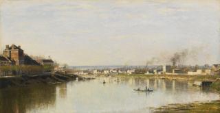 Stanislas Lépine - French la Seine Devant Saint-Denis