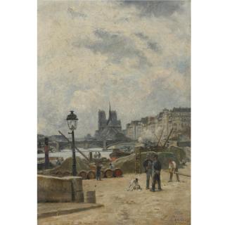 Stanislas Lépine - French The Seine At Pont Sully And Le Quai Henri Iv
