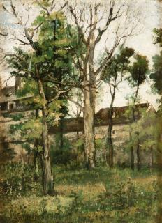 Stanislas Lépine - HOUSES IN THE WOODS