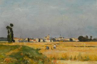 Stanislas Lépine - La moisson aux environs de Caen