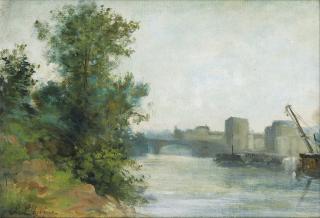 Stanislas Lépine - La Seine Au Pont De Neuilly
