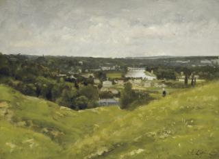 Stanislas Lepine - Le pont de Sèvres vu des hauteurs de Meudon