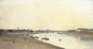 Stanislas Lépine - Le Pont National vu du Quai d\'Ivry, Paris