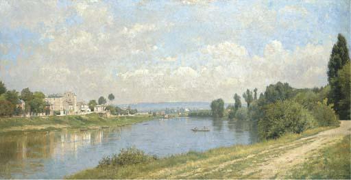 Stanislas Lépine - Le Seine à la Garenne Saint-Denis