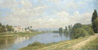Stanislas Lépine - Le Seine à la Garenne Saint-Denis