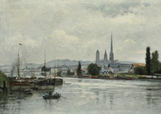 Stanislas Victor Édouard Lépine - La Seine à Rouen
