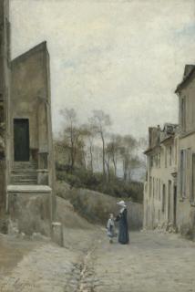 Stanislas Victor Édouard Lépine - Montmartre, la rue Cortot