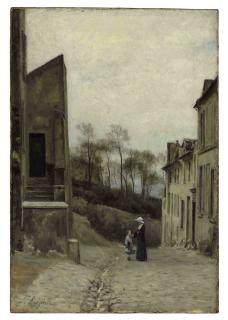 Stanislas Victor Edouard Lepine - Montmartre, la rue Cortot