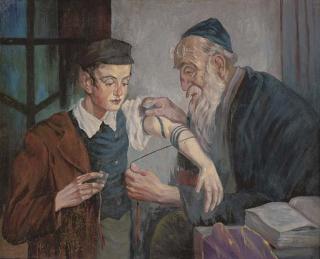 Stanislaus Bender - Laying phylacteries at a Barmitzvah