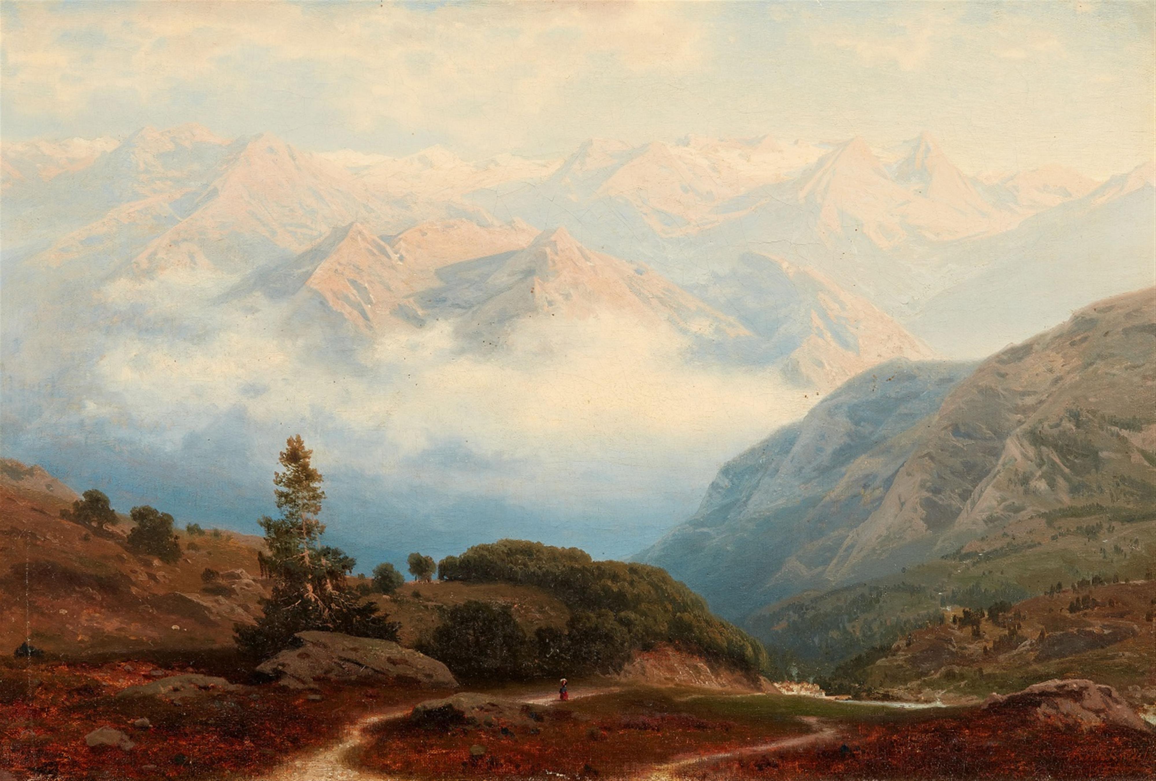 Stanislaus Graf von Kalckreuth - Hochgebirgslandschaft in den Pyrenäen