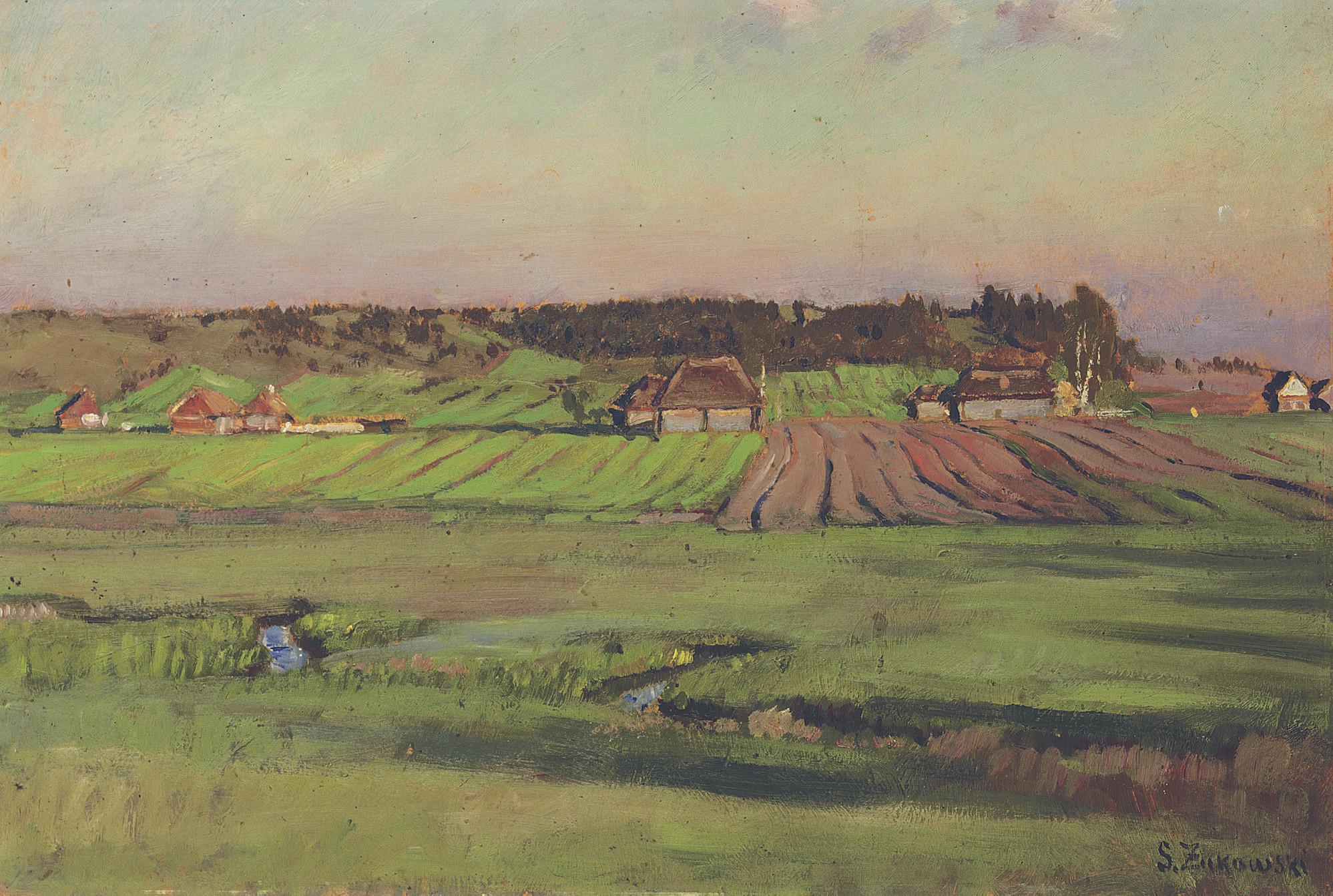 Stanislav Iulianovich Zhukovskii - A Rural Landscape