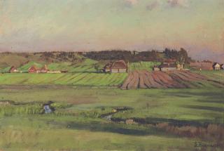 Stanislav Iulianovich Zhukovskii - A Rural Landscape