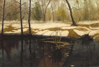 Stanislav Iulianovich Zhukovskii - Spring - Melting Snow
