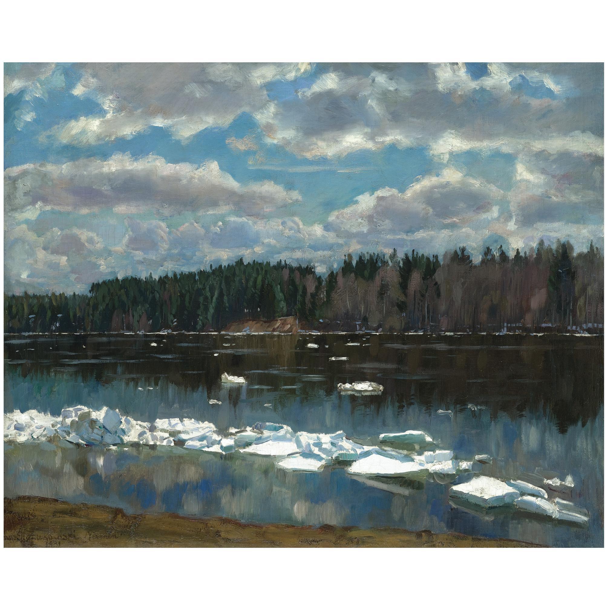 Stanislav Yulianovich Zhukovsky - Early Spring, Niemen