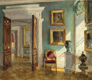 Stanislav Yulianovich Zhukovsky - Interior Of The Picture Gallery, Pavlovsk