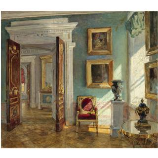 Stanislav Yulianovich Zhukovsky - Interior Of The Picture Gallery, Pavlovsk
