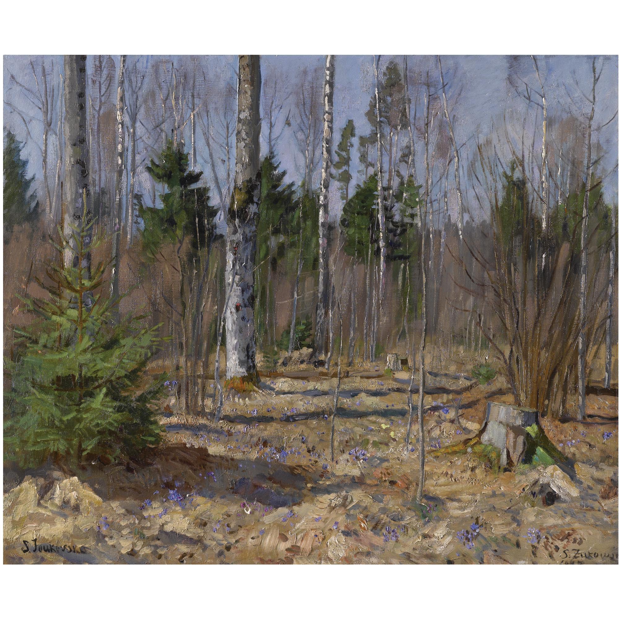 Stanislav Yulianovich Zhukovsky - Spring Landscape