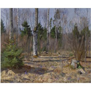Stanislav Yulianovich Zhukovsky - Spring Landscape