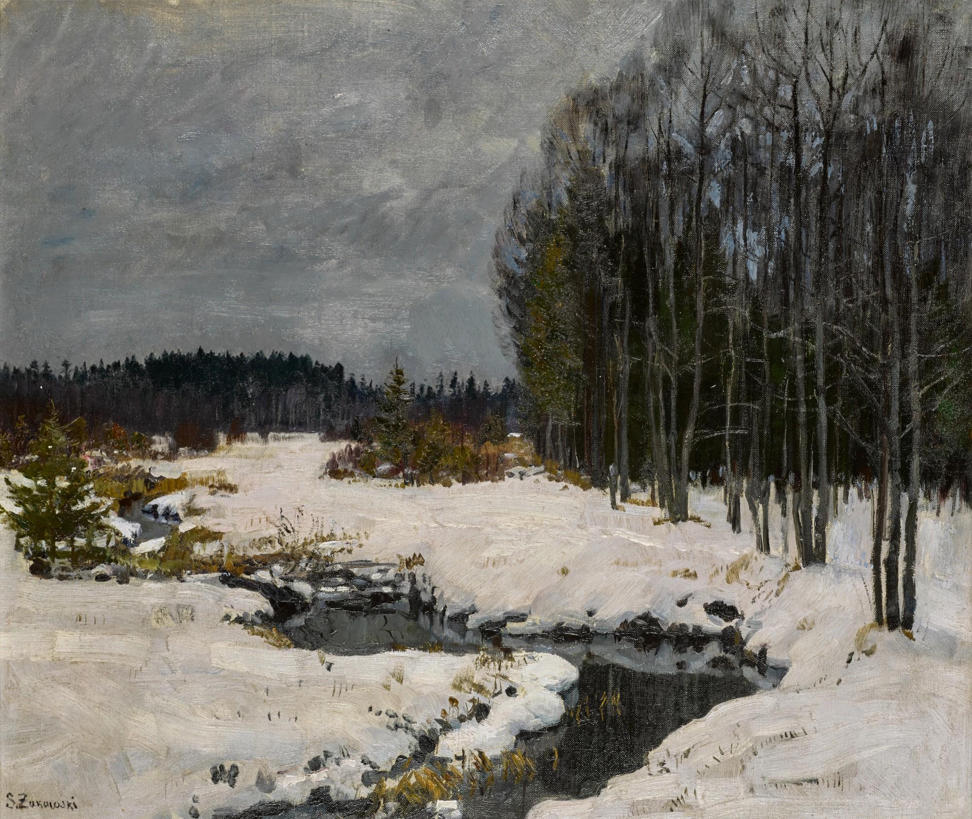 Stanislav Yulianovich Zhukovsky - Winter in Białowieża Forest