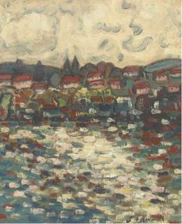 Stanislawa De Karlowska - Houses Along The Shore