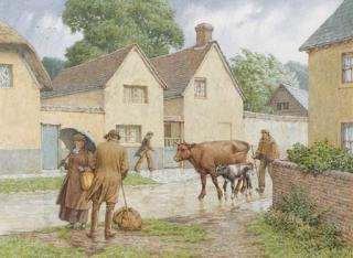 Stanley Anderson - A Hazy September Morning; and Stormy Weather in the Cotswolds (illustrated)