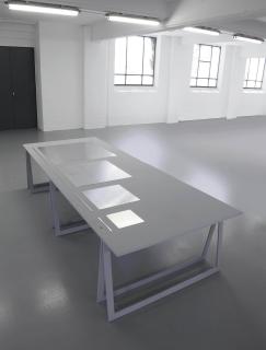 Stanley Brouwn - Eight Part Work with Alu-Sticks and Plates