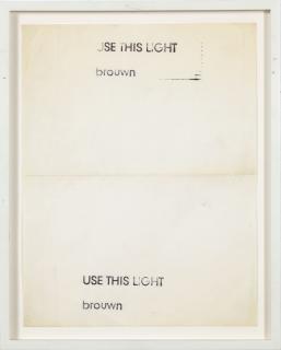 Stanley Brouwn - use this light