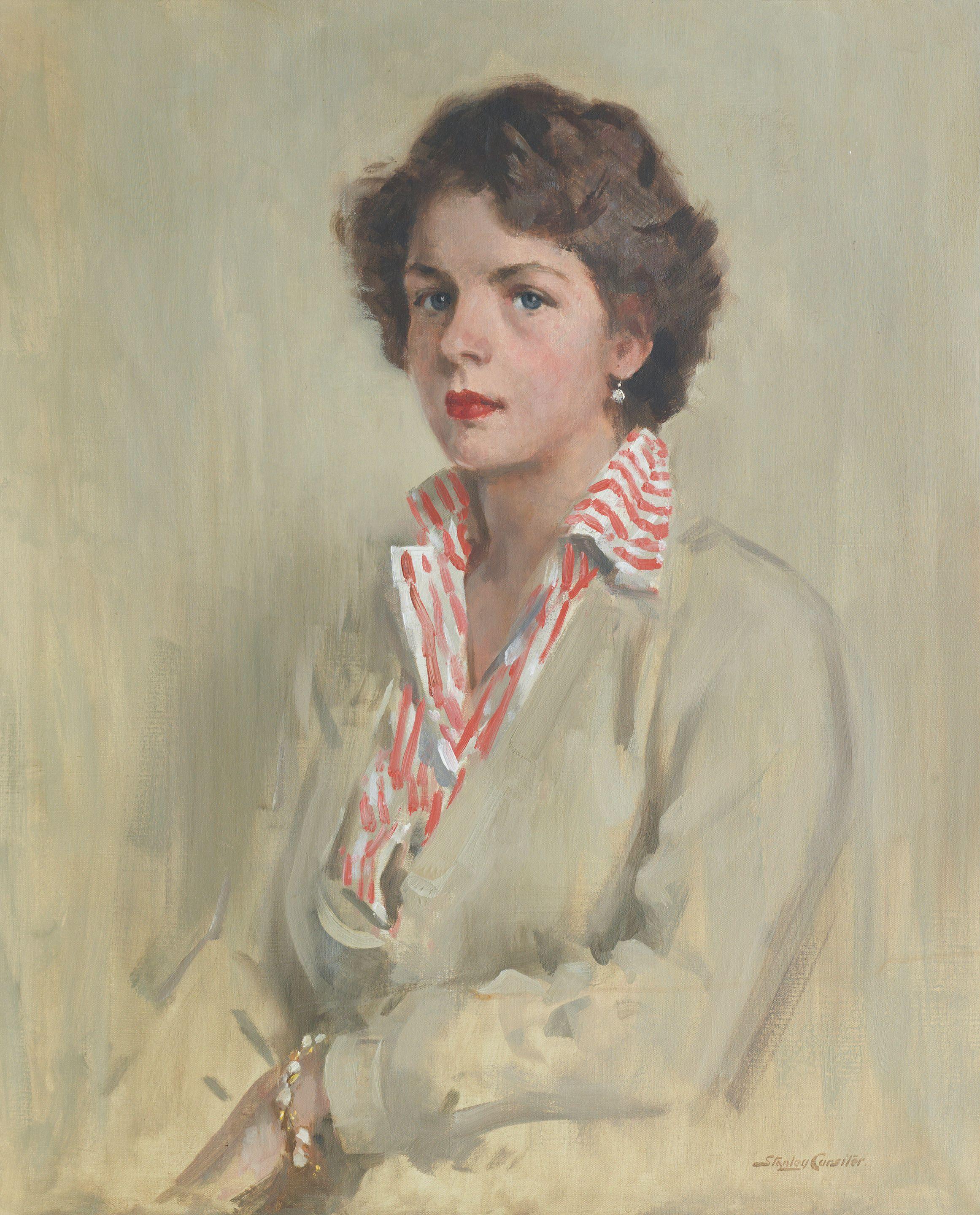 Stanley Cursiter CBE RSA RSW - A portrait of Fiona Helen Haywade