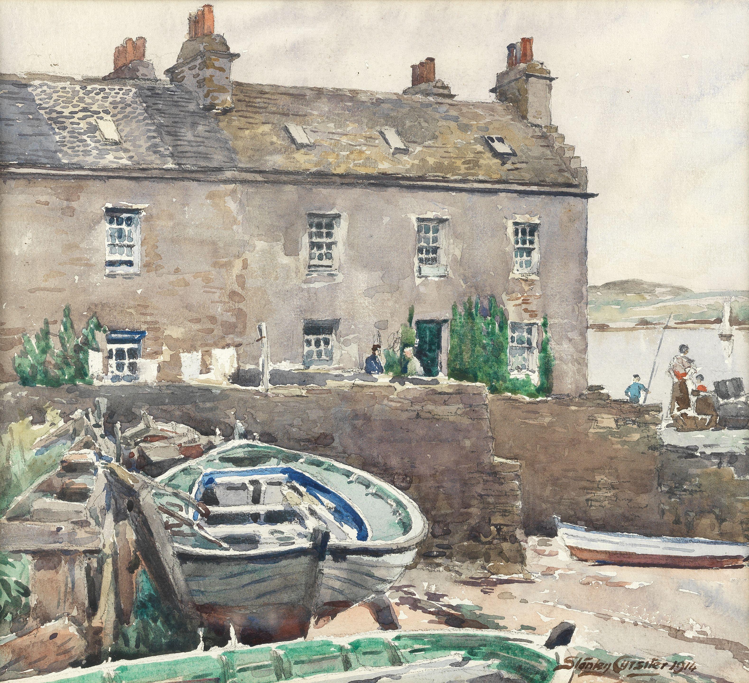 Stanley Cursiter CBE RSA RSW - Harbour scene