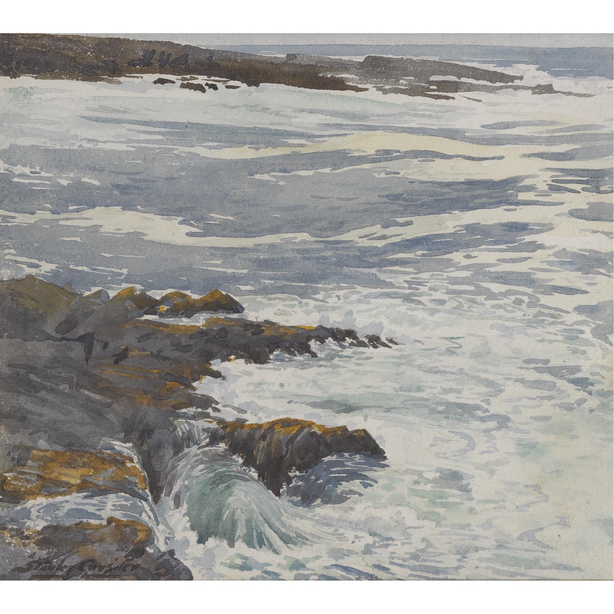 Stanley Cursiter - Breaking Waves, Orkney