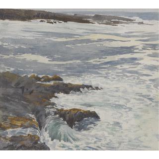 Stanley Cursiter - Breaking Waves, Orkney