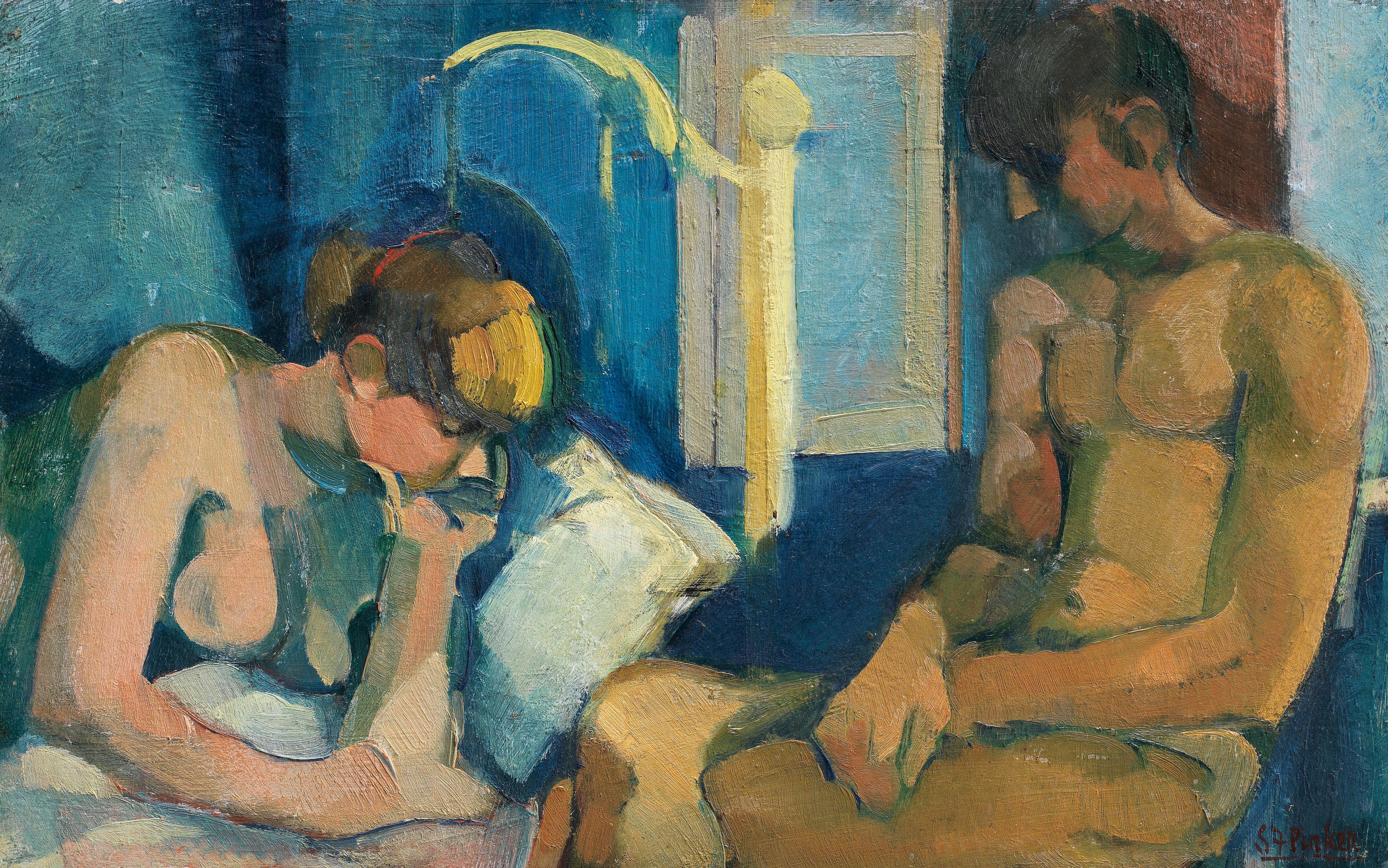 Stanley Faraday Pinker - A couple in the bedroom