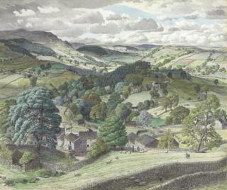Stanley Roy Badmin, R.W.S. - Wharfedale Looking Towards Grassington, Yorkshire