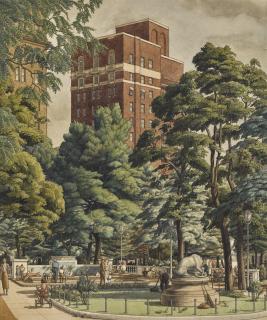 Stanley Roy Badmin - Rittenhouse Square, Philadelphia 