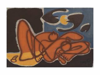 Stanley William Hayter - Figure in a landscape