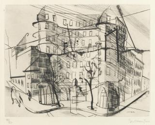 Stanley William Hayter - Place Falguière, from \'Paysages Urbains\'