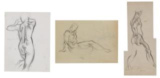 Stanton Macdonald-Wright - Nude, back view; together with Male Nude No. 72; and Male Nude No. 5