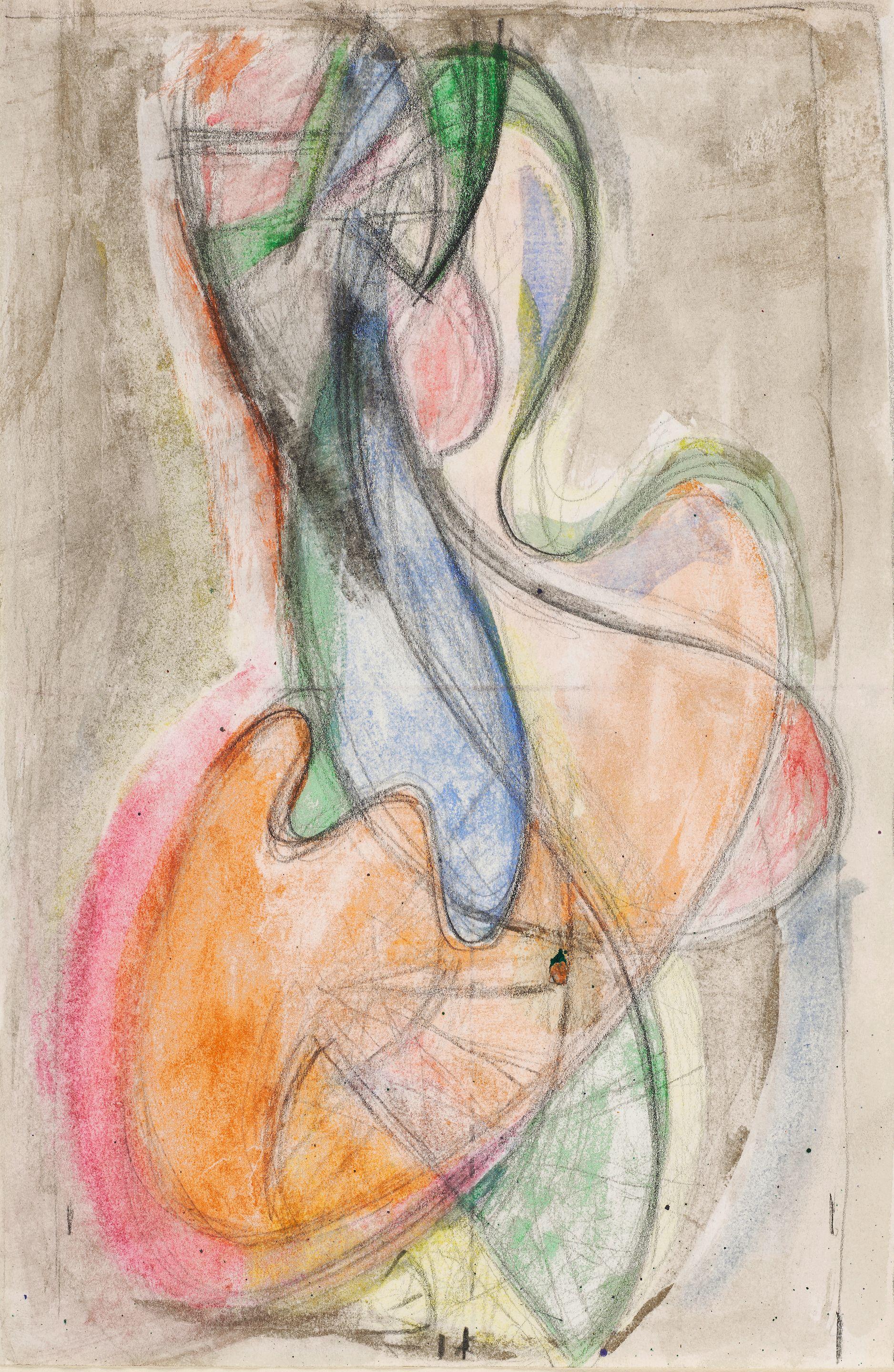Stanton Macdonald-Wright - Synchromy image, 10 3/8 x 6 3/4 in. (26.4 x 17.2 cm.); sheet, 11 x 8 9/16 in. (27.9 x 21.8 cm.)