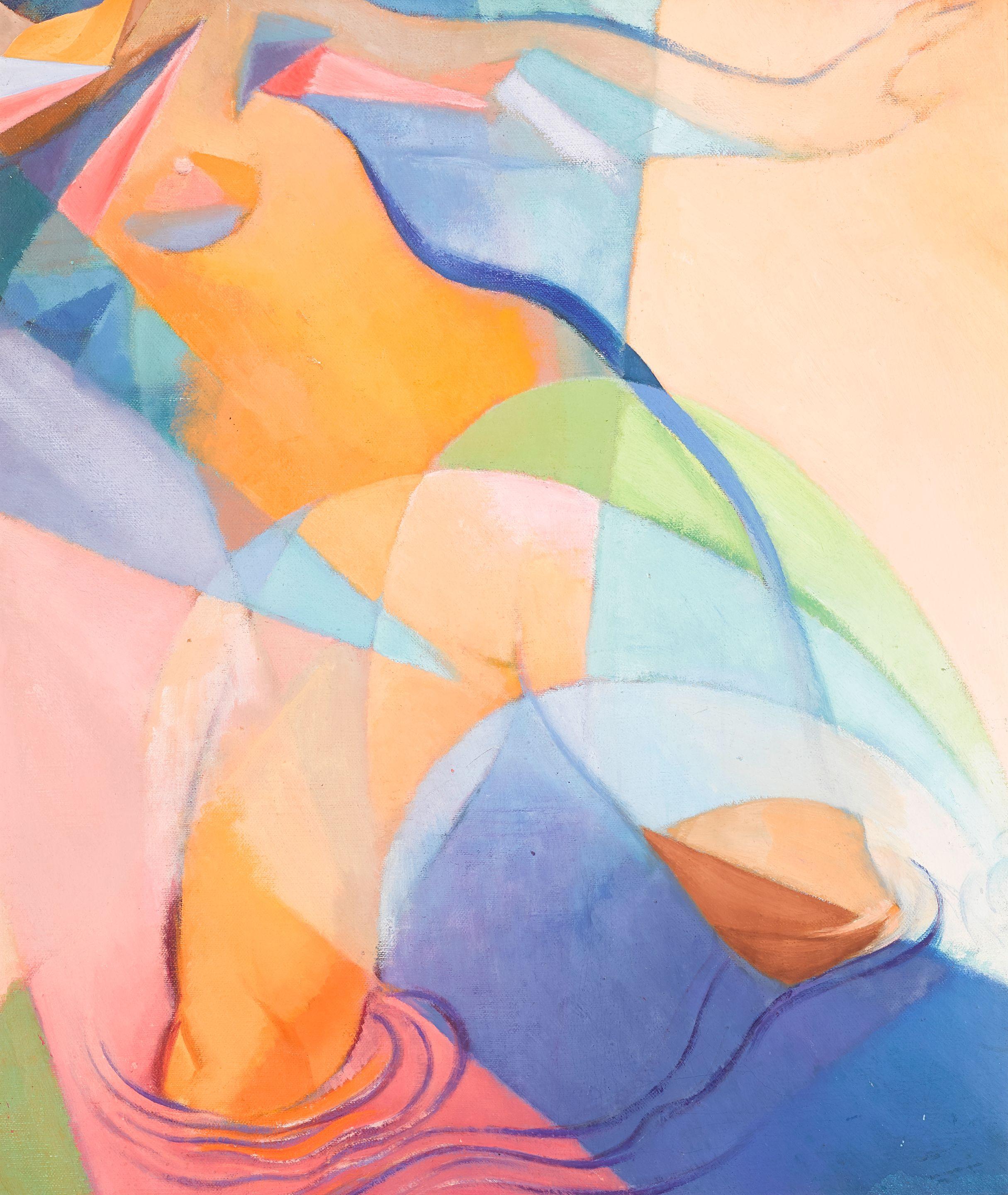 Stanton Macdonald-Wright - Synchromy Nude (after a French painting) 27 x 23in