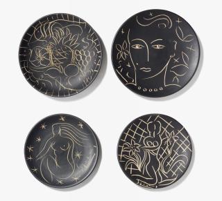 Stefan Szczesny - Konvolut von vier Tellern.