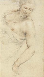 Stefano Danedi - Femme en buste tournée vers la droite regardant vers le bas