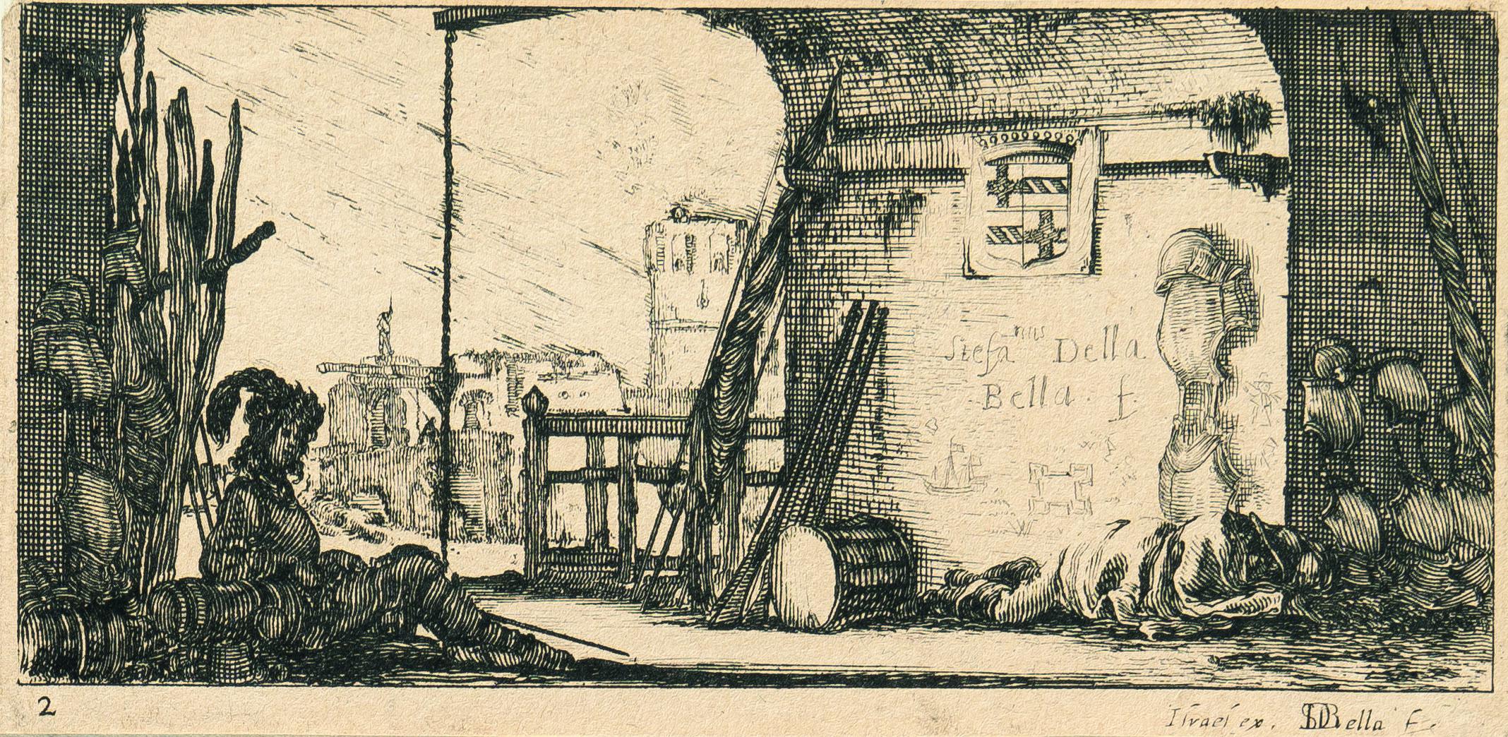 Stefano Della Bella - 12 Bll. der Folge: Dessins de quelques conduites de troupes