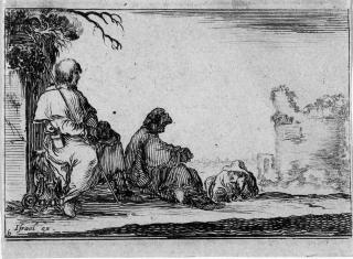 Stefano Della Bella - 8 Bll. der Folge: Caprice fait par de la Bella.