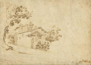 Stefano Della Bella - A farmhouse among trees