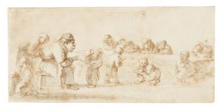 Stefano Della Bella - Caricature: Hedge School