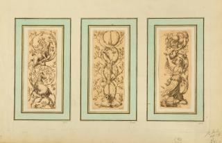 Stefano Della Bella - Folge von 12 Bll.: Ornamenti o Grotesche. 0,5