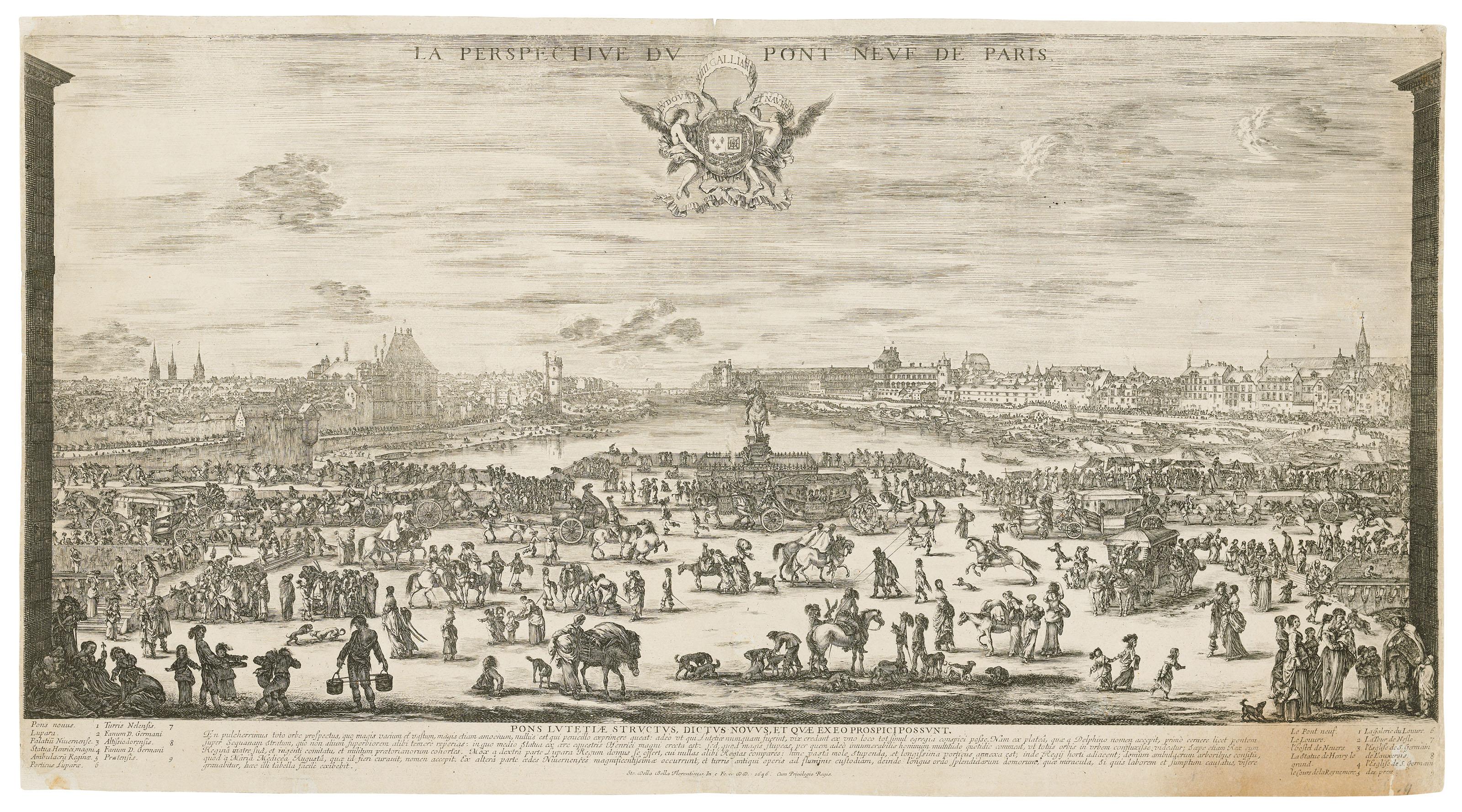 Stefano Della Bella - Le Pont Neuf, à Paris